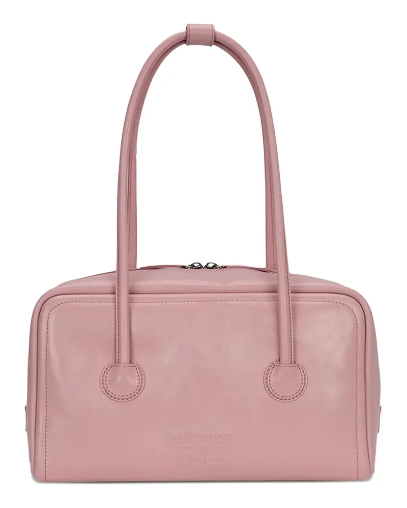 Marge Sherwood Soft Boston crinkle-leather shoulder bag - Rosa Rosa