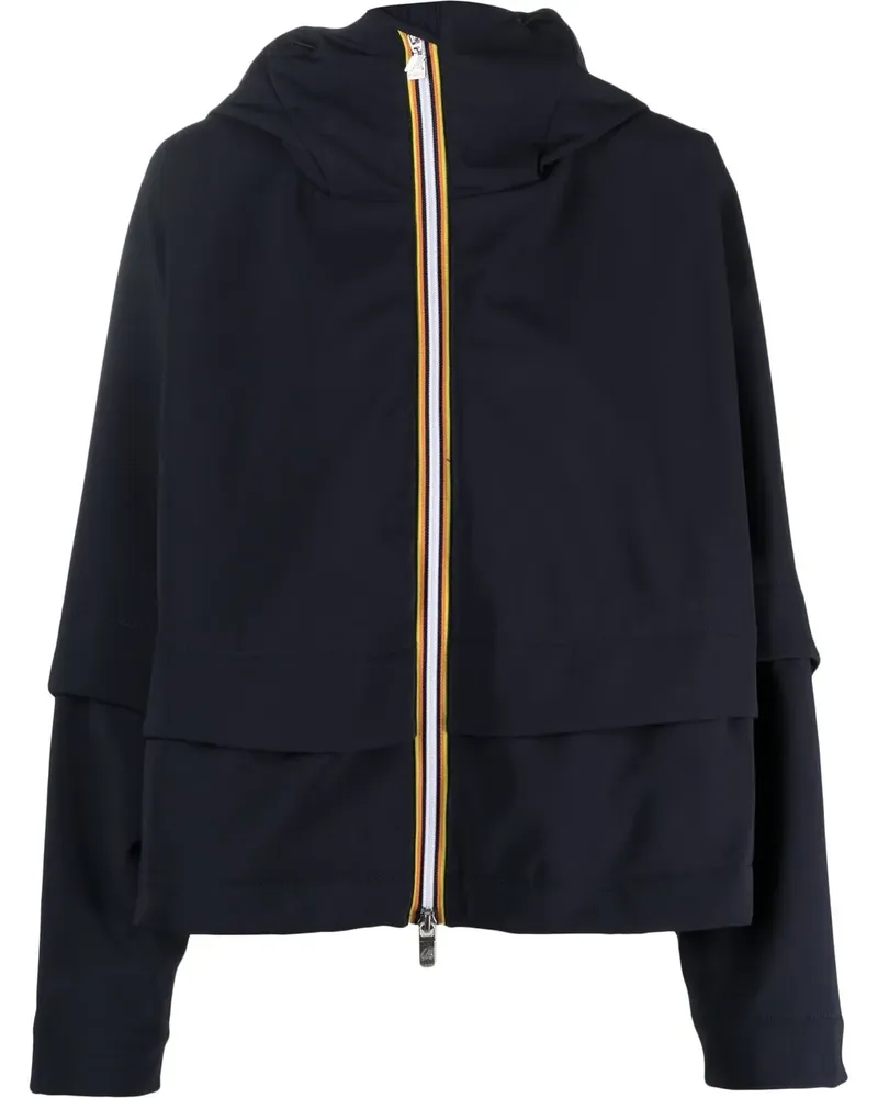 K-Way Leichte Cropped-Kapuzenjacke - Blau Blau