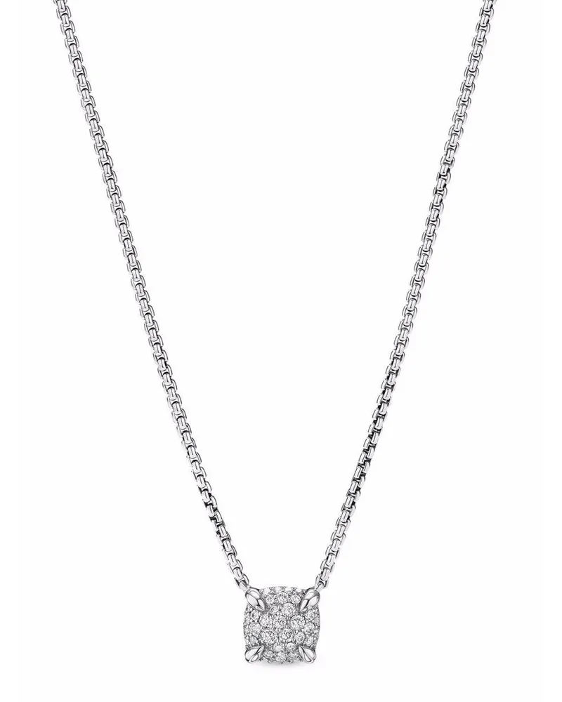 David Yurman Petite Chatelaine Halskette aus Sterlingsilber mit Diamanten Silber