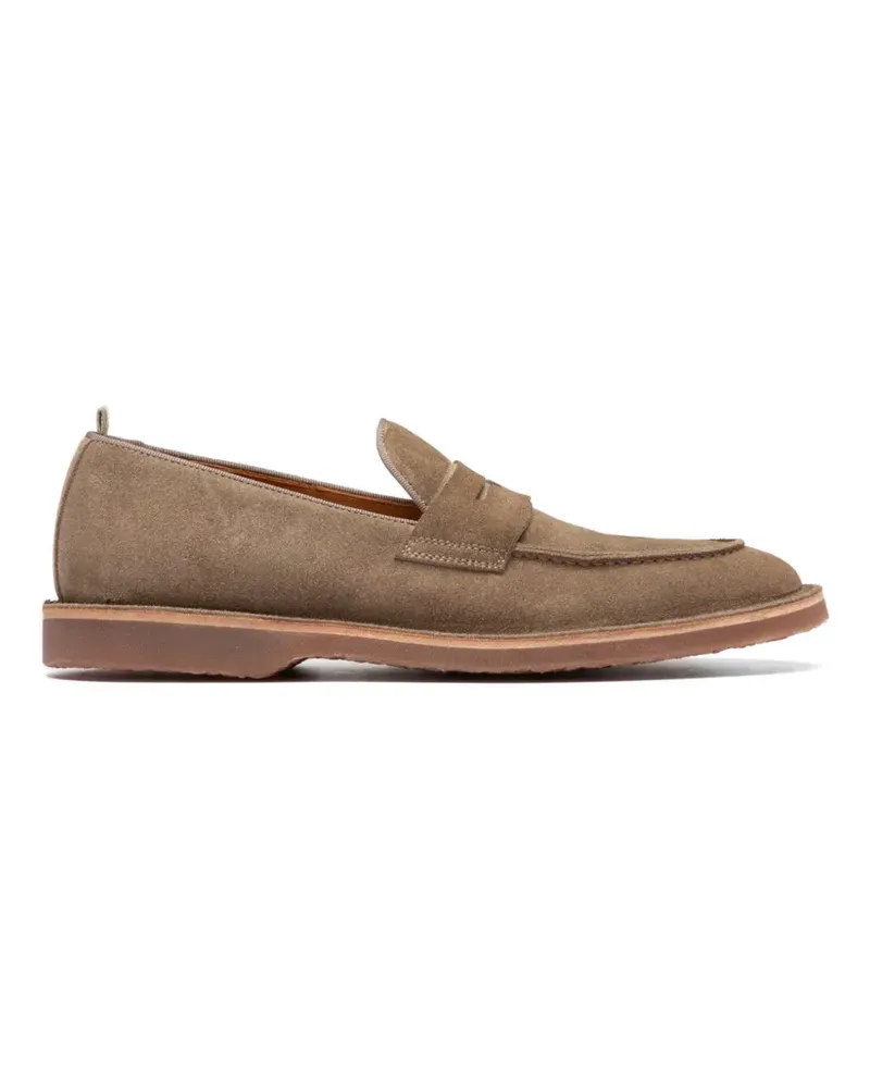 Officine Creative Italia kent panelled leather loafers - Nude Nude