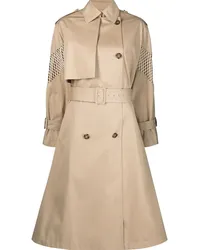 MSGM Trenchcoat mit Mesh-Einsätzen Nude