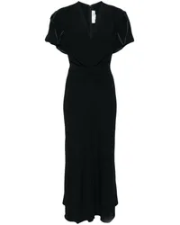 Victoria Beckham Gerafftes Kleid Schwarz