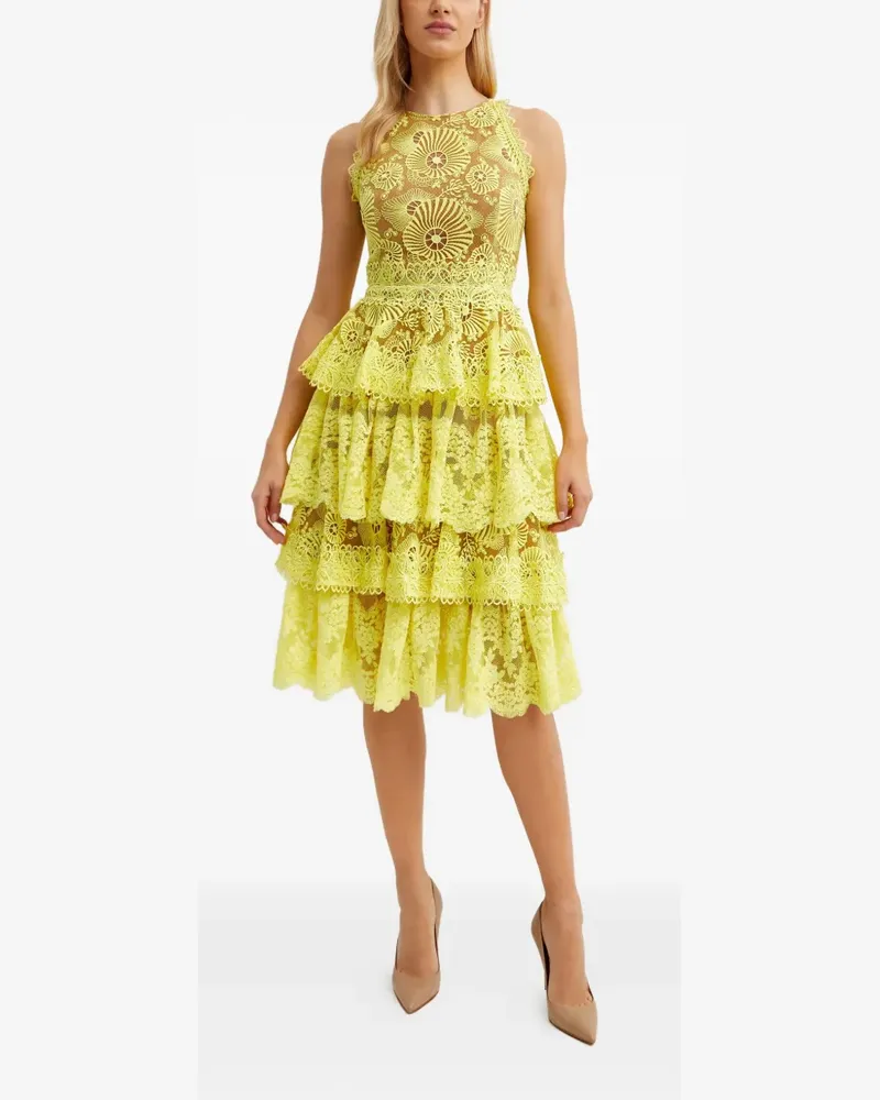 BRONX AND BANCO Bridget's ruffled midi dress - Gelb Gelb