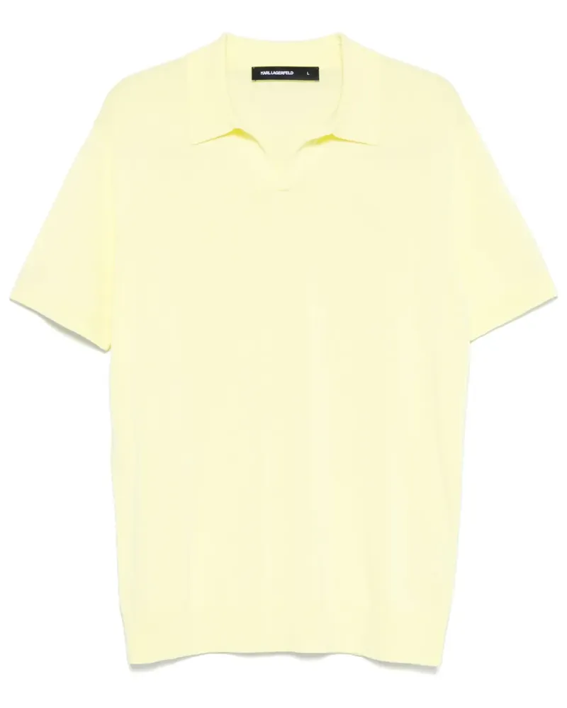 Karl Lagerfeld Poloshirt mit Logo-Stickerei - Gelb Gelb