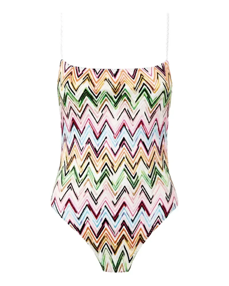 Missoni Badeanzug mit Zickzackmuster - Nude Nude