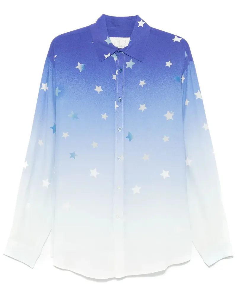 ERL Hemd mit Stern-Print - Blau Blau