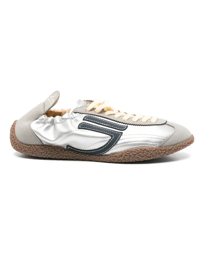 Puraai Sneakers in Metallic-Optik mit Logo-Patch - Silber Silber
