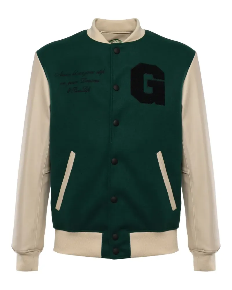 Giuliano Galiano leather-sleeve jacket - Grün Grün