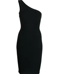 Hunza G Kleid mit asymmetrischem Schnitt Schwarz