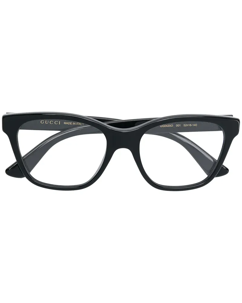 Gucci Kristallverzierte Brille - Schwarz Schwarz