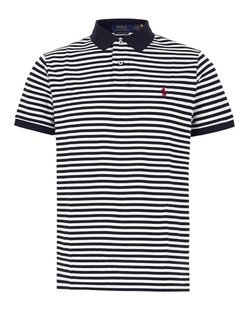 Ralph Lauren striped piqué polo shirt - Blau Blau
