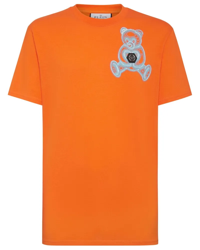 Philipp Plein T-Shirt mit Teddy-Print - Orange Orange