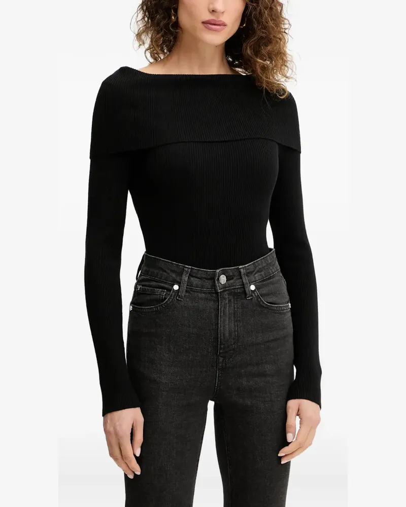 Silvian Heach Gerippter Pullover - Schwarz Schwarz