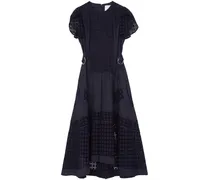 Kleid mit Lochstickerei - Blau