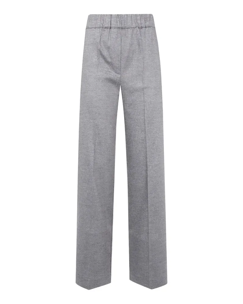 D.EXTERIOR Straight-Leg-Hose mit Schimmereffekt - Grau Grau
