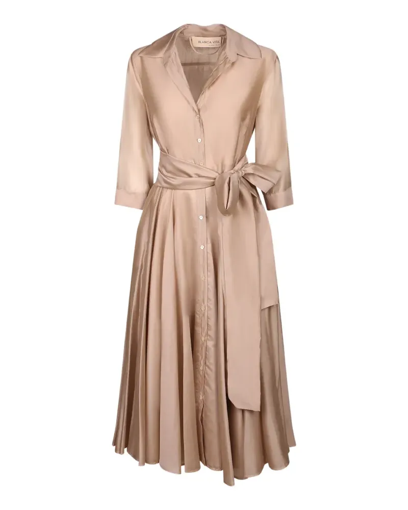 Blanca Allia Kleid mit Gürtel - Nude Nude