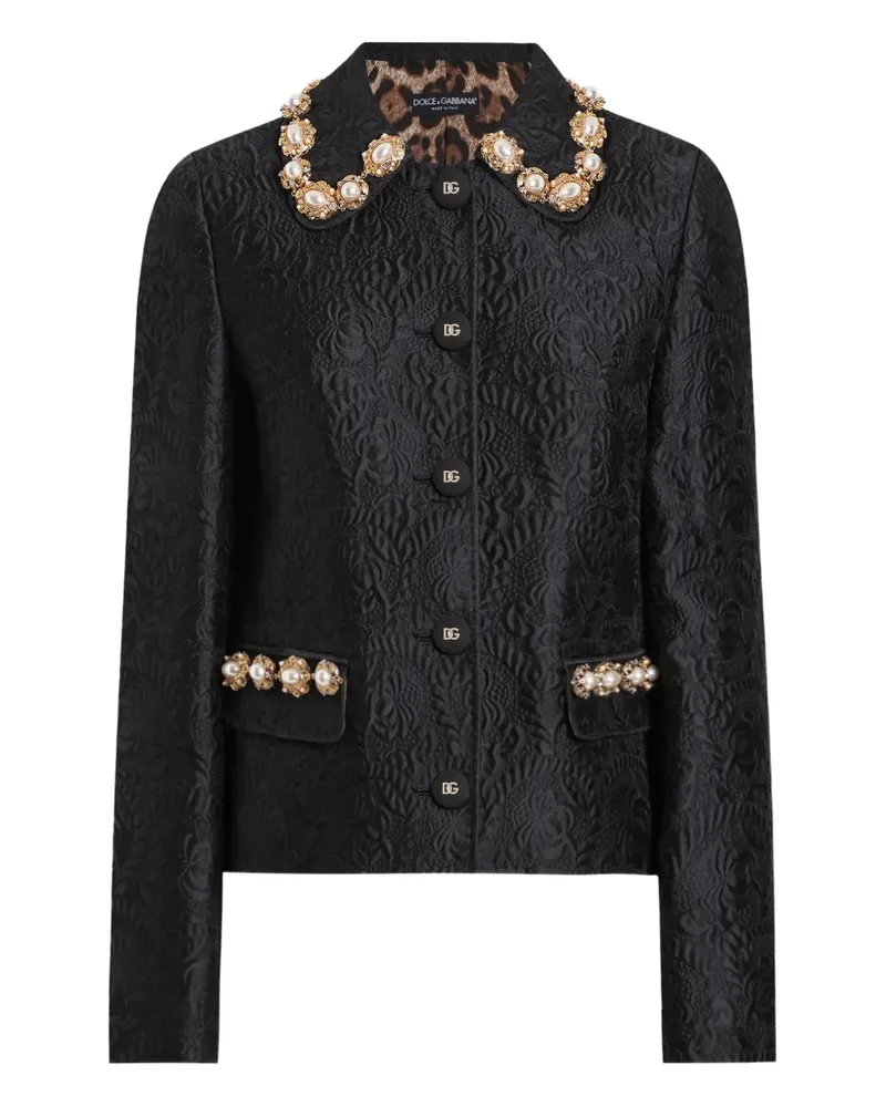 Dolce & Gabbana Jacke aus Jacquard - Schwarz Schwarz