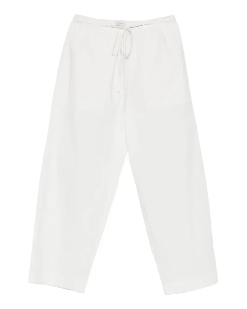 St. Agni drawstring-fastening cropped pants - Weiß Weiß