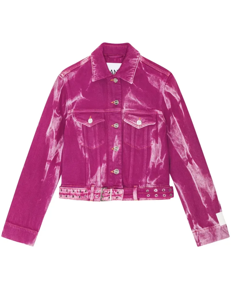 Ganni Jacke mit Batik-Print - Rosa Rosa