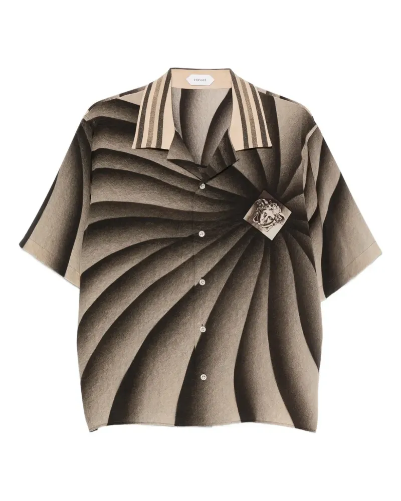 Versace Hemd mit The Vortex-Print - Nude Nude
