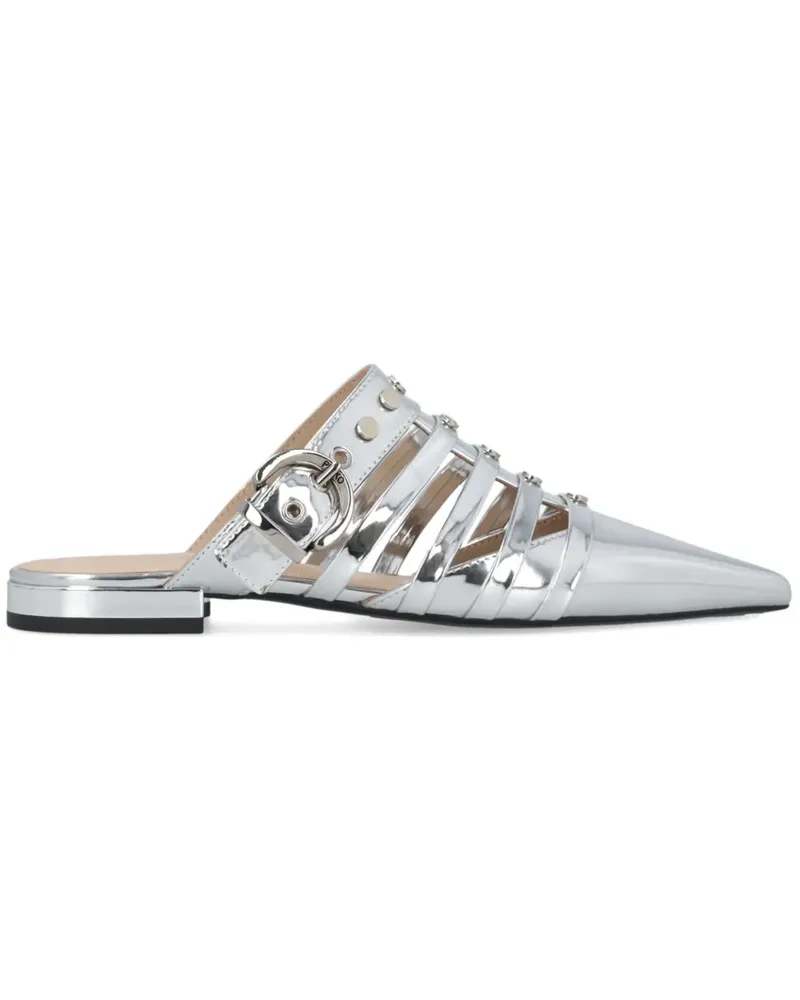 Pinko Klassische Mules - Silber Silber