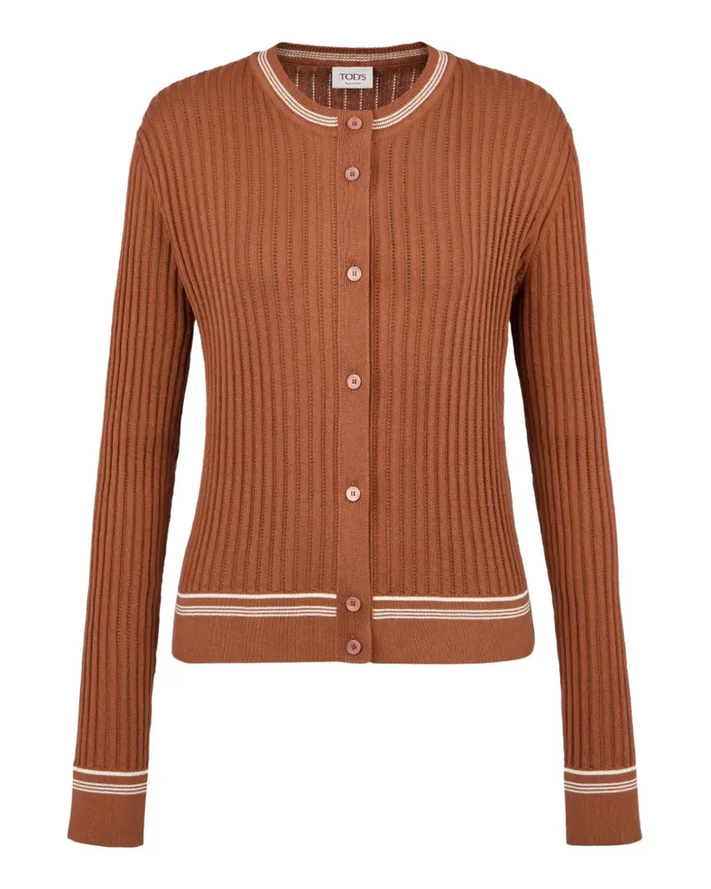 TOD'S Gerippter Cardigan - Braun Braun