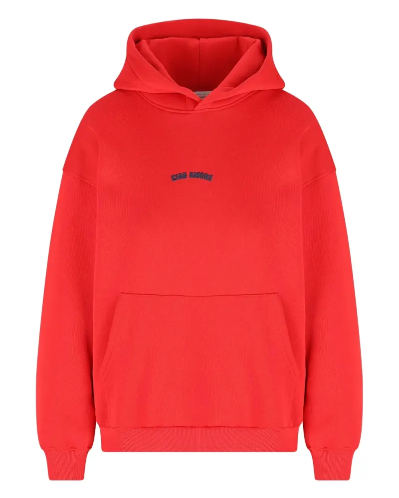 Giada Benincasa Bestickter Hoodie - Rot Rot