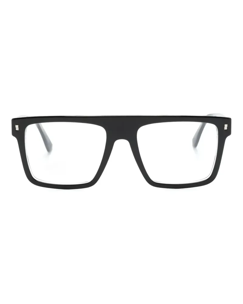 Dsquared2 Icon Brille mit eckigem Gestell - Schwarz Schwarz