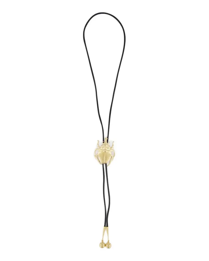 La DoubleJ scarab-motif cow tie necklace - Gold Gold
