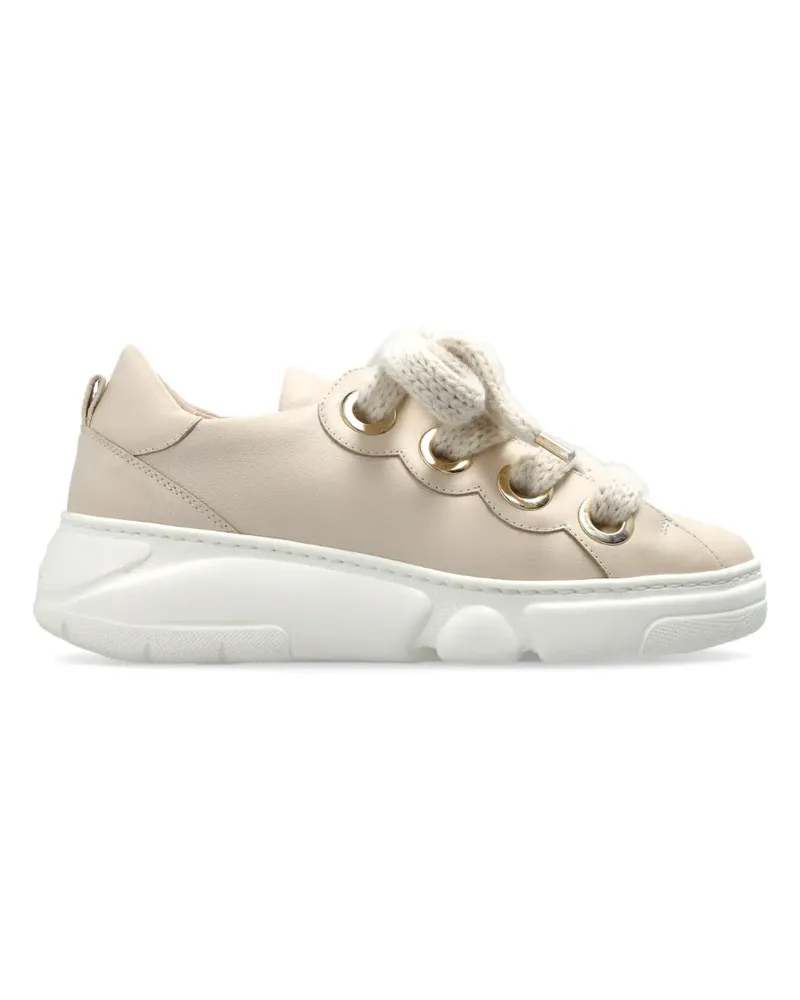 Attilio Giusti Leombruni Soft Bubble leather sneakers - Nude Nude