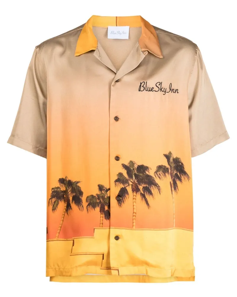 Blue Sky Inn Hemd mit grafischem Print - Orange Orange
