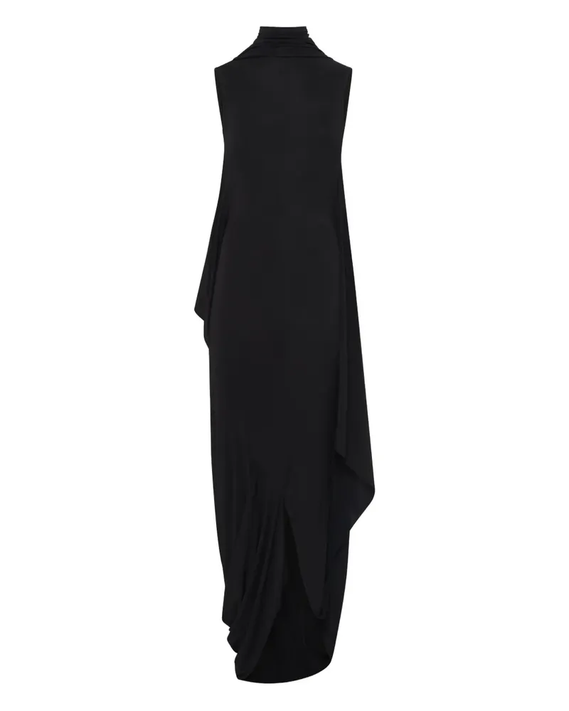 Marine Serre draped open-back dress - Schwarz Schwarz
