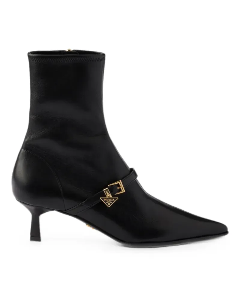 Prada stretch nappa leather booties - Schwarz Schwarz
