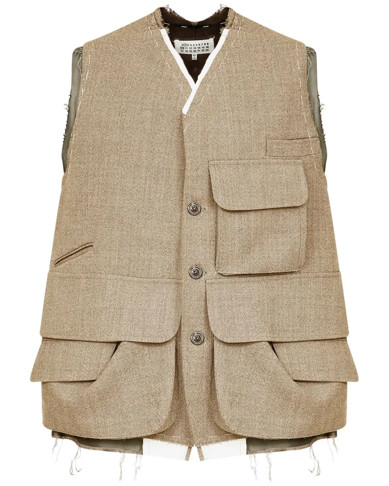 Maison Margiela Cargoweste aus Wolle - Nude Nude