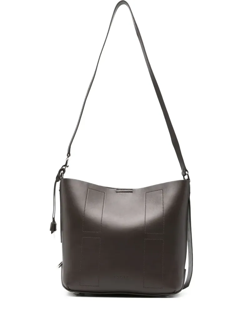 Hogan Kleine Hocket Schultertasche mit H-Detail - Braun Braun