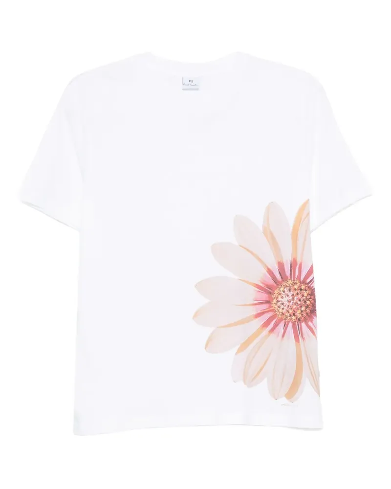 Paul Smith T-Shirt mit Blumen-Print - Weiß Weiß