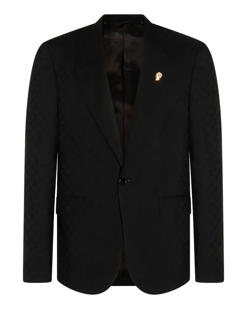 Gucci monogram broach jacket - Schwarz Schwarz