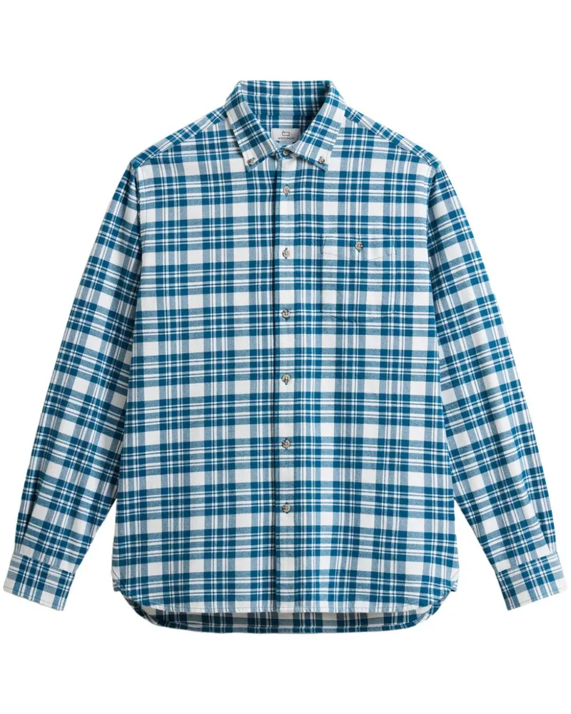 Woolrich Kariertes Flanellhemd - Blau Blau