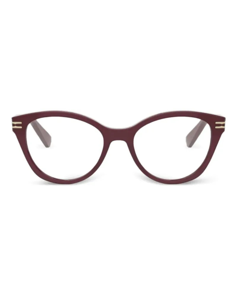 Bulgari Cat-Eye-Brille - Rot Rot