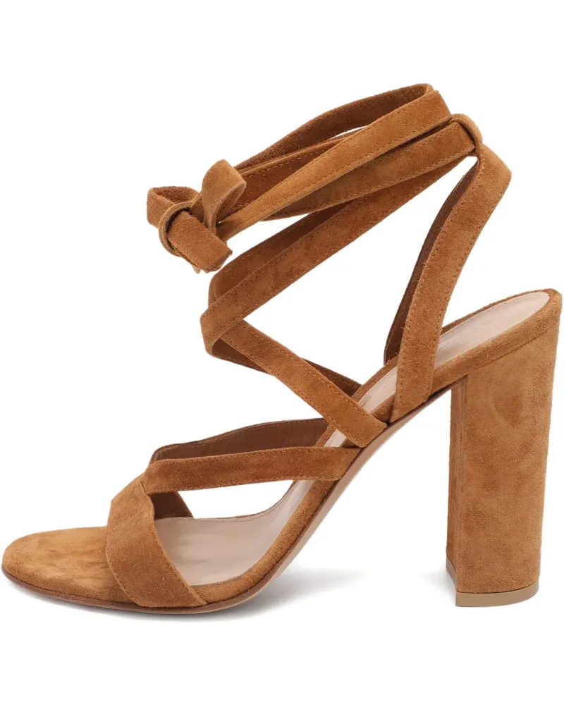 Gianvito Rossi Riemensandalen aus Wildleder - Braun Braun