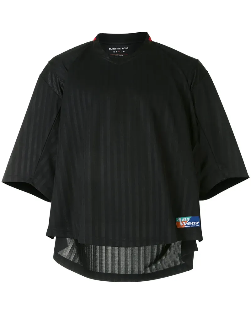 Martine Rose Dekker Football' T-Shirt - Schwarz Schwarz