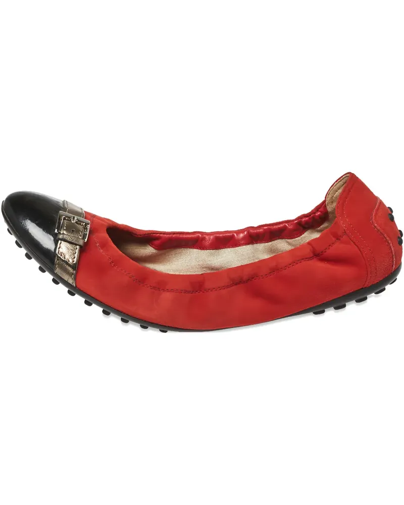 TOD'S Pre-owned Scrunch Ballerinas - Rot Rot