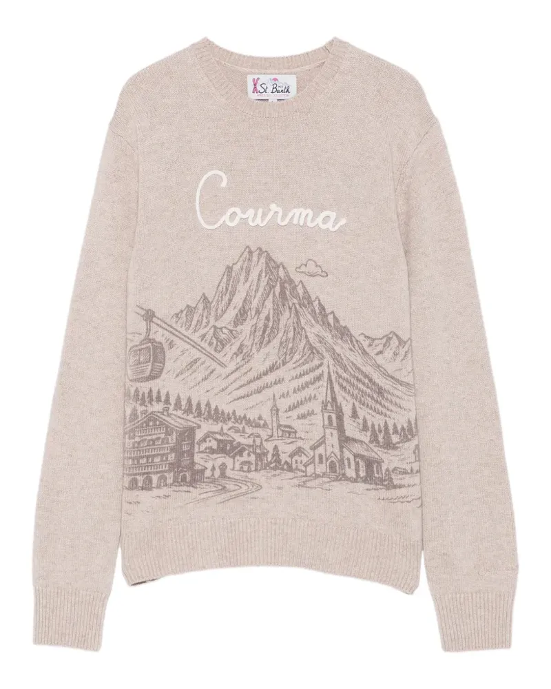 MC2 Saint Barth Bestickter New Queen Pullover mit grafischem Print - Nude Nude