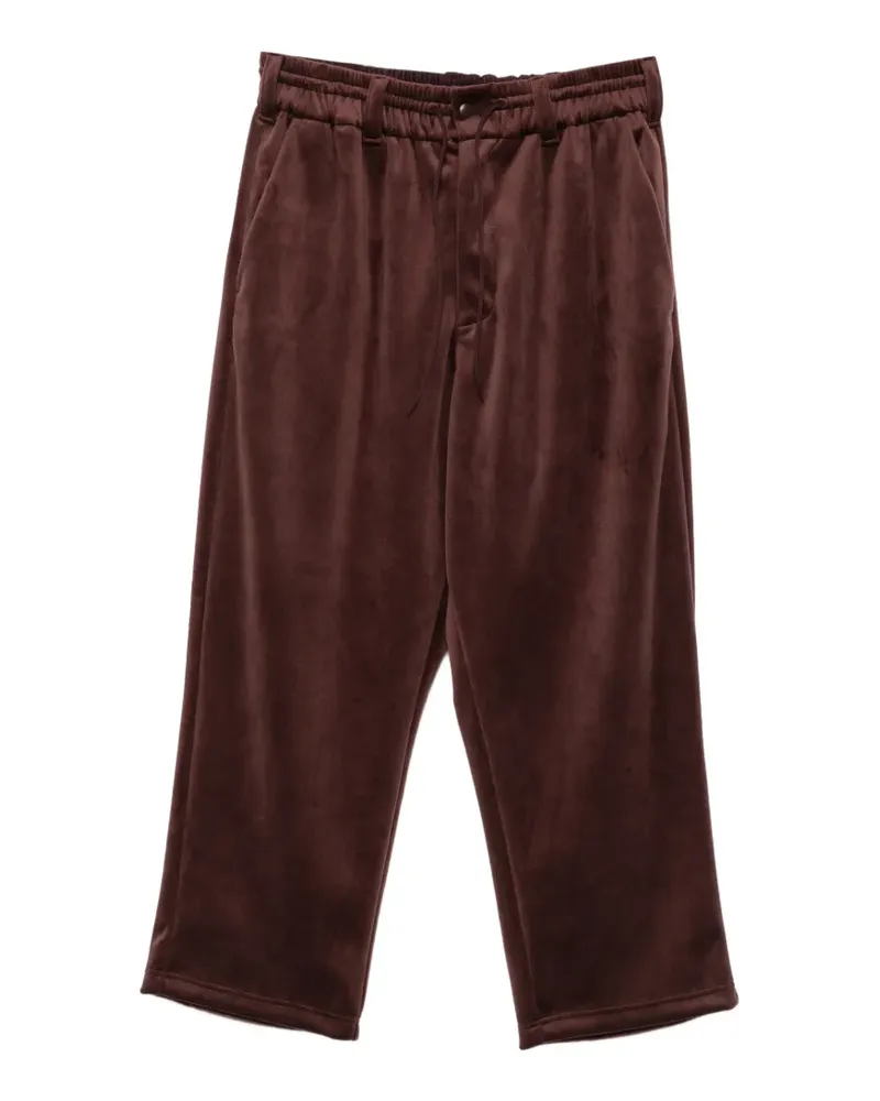 Y-3 velvet drawstring track pants - Rot Rot