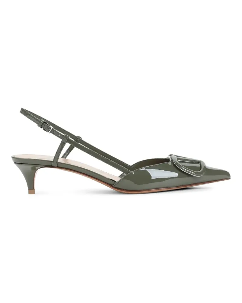 Valentino Garavani logo-plaque pumps - Grün Grün
