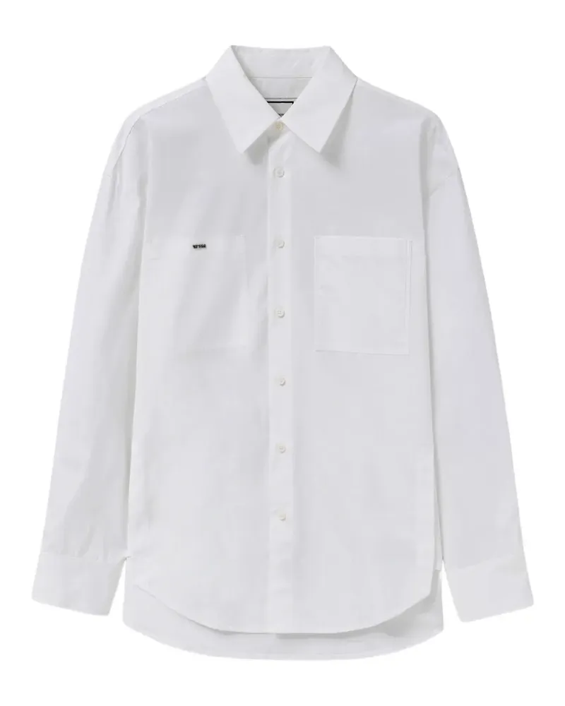 Wooyoungmi logo-print patch-pocket shirt - Weiß Weiß