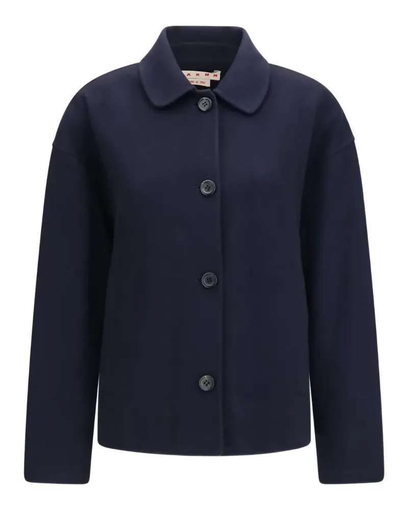 Marni Wolljacke mit Knopfleiste - Blau Blau