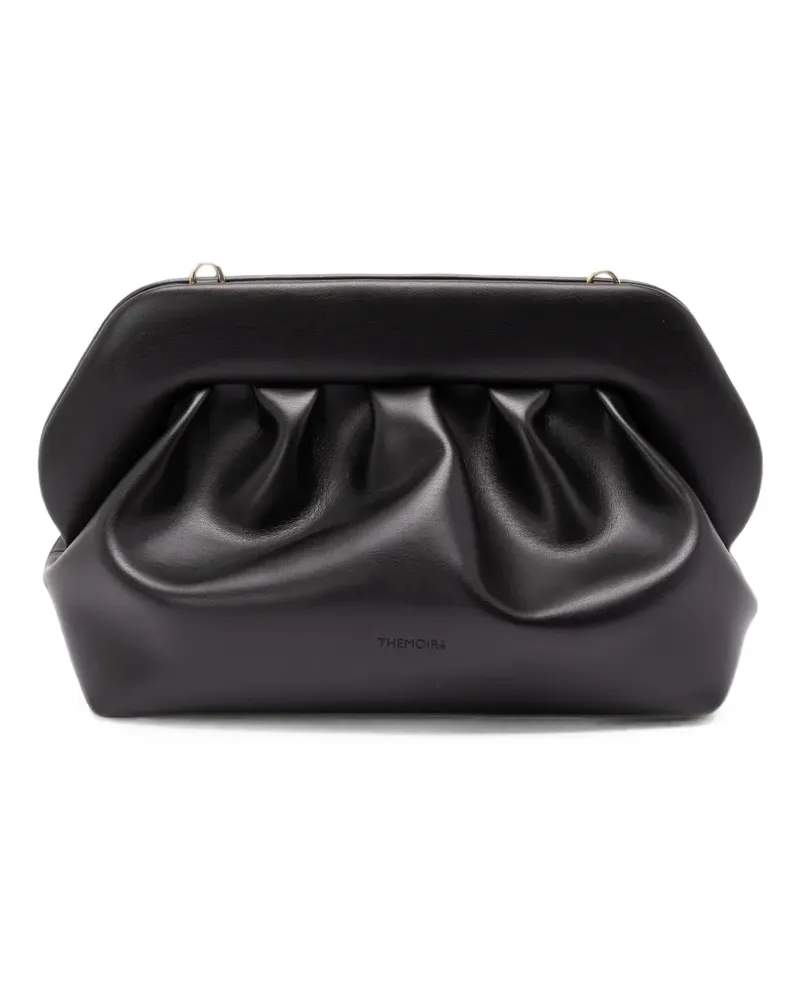 THEMOIRÈ ruched clutch bag - Schwarz Schwarz