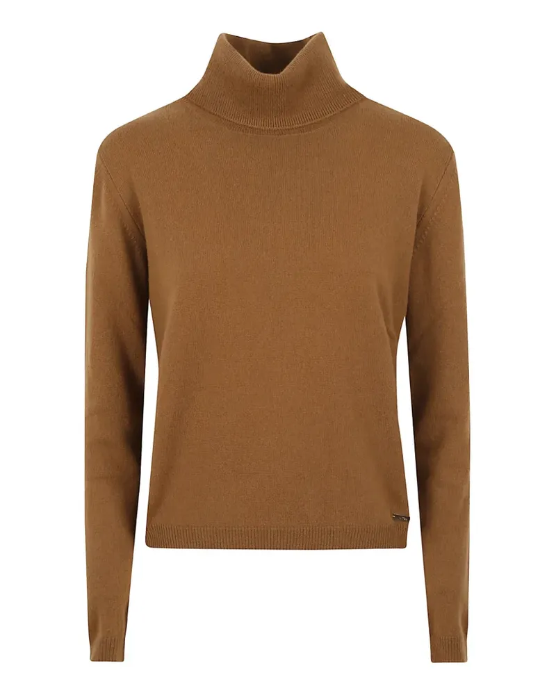 Kiton Gestrickter Pullover mit Rollkragen - Braun Braun