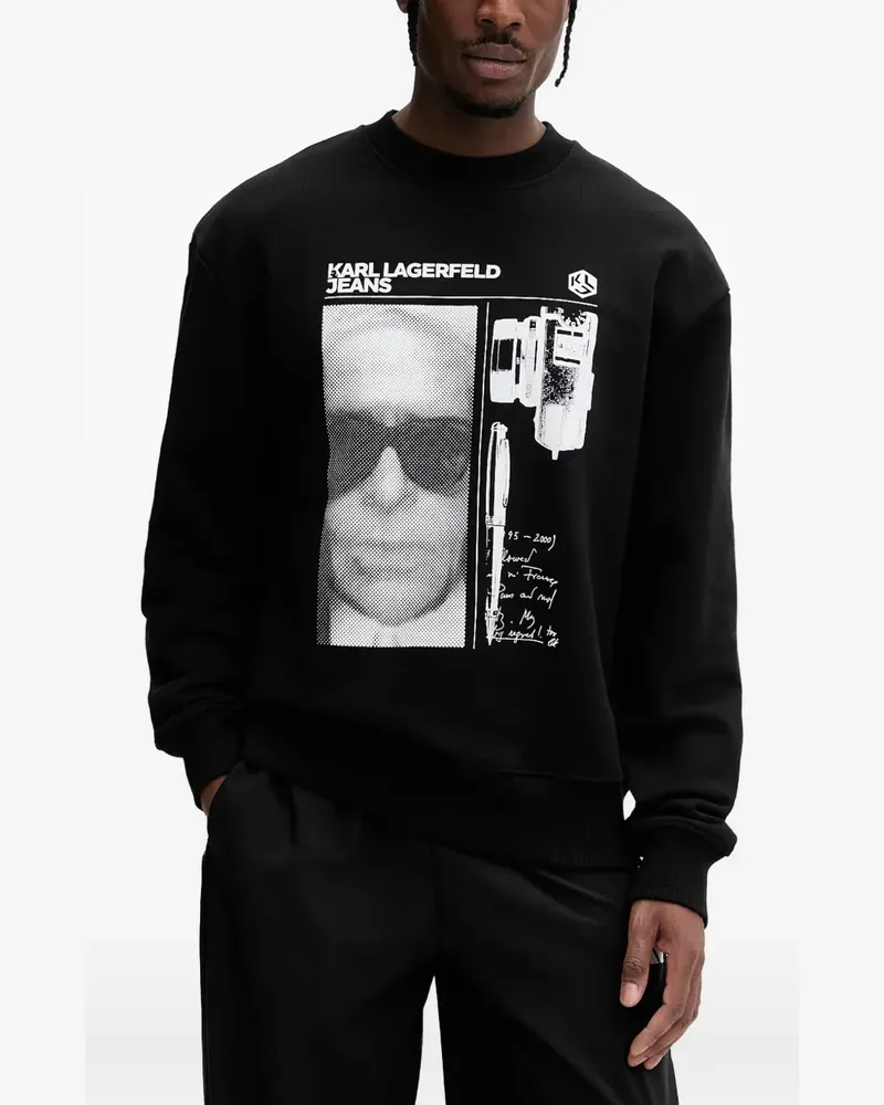 Karl Lagerfeld graphic-print sweatshirt - Schwarz Schwarz